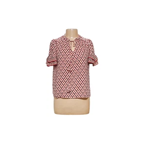 Max Mara Red Graphic Blouse - Picture 1 of 4