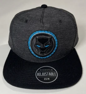 Black Panther Logo Black / Gray Snapback Cap Marvel Avengers - Picture 1 of 7