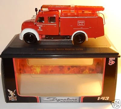 YATMING Yat Ming Signature Camion 1961 Magirus-Deutz Mercur TLF16 Pompieri 1/43 - Immagine 1 di 4