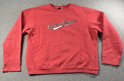 Винтажные джинсы Guess женщин Sz L Crewneck толстовка розовый - Изображение 1 из 2