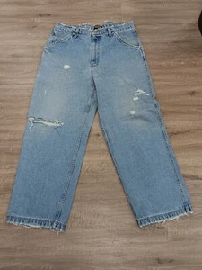 Used Polo Jeans Carpenter Jeans Size 32 X 30 Repaired! - Picture 1 of 6