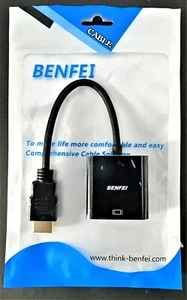 Benfei - Menge 2 HDMI Stecker auf VGA Buchse Adapter - NEU in Verpackung - Bild 1 von 2