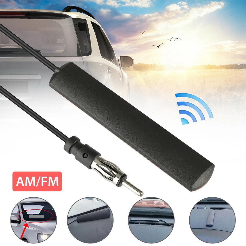 Universal Hidden Windshield Stereo Antenna Radio Stealth AM FM Car Truck Boat US - Image 1 of 4