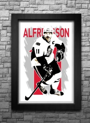 DANIEL ALFREDSSON art print/poster OTTAWA SENATORS FREE S&H! JERSEY B2G2 - Image 1 of 4