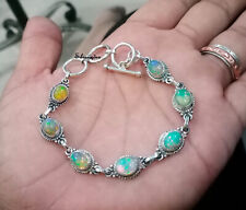 Opal  Handmade Designer Bracelet 925 Sterling Silver Beautiful Size 7.5