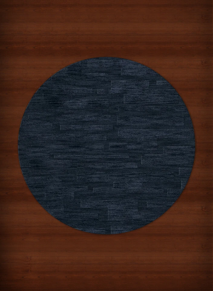 Blue Transitional Hand Hooked Squares Rectangles Boxes Area Rug Patchwork DV6 - Image 1 of 2