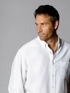 Camisa blanca de lino/rayón NATURAL BASIX para hombre talla L - Imagen 1 de 1