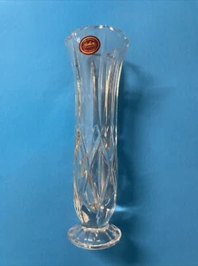 Gorham Fine Crystal Cut Etched Bud Vase Czech Republic Lady Anne 1261981 M3 - Picture 1 of 2