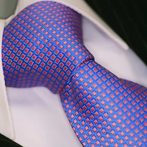 Krawatte Krawatten Schlips Binder de Luxe Tie cravate 162 blau orange - Bild 1 von 3
