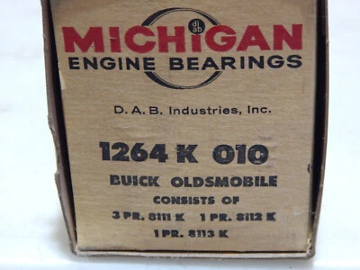 +010 OVERSIZE MAIN BEARING SET  BUICK / OLDSMOBILE 300 CI V8 1964,1965,1966,1967 - Image 1 of 4
