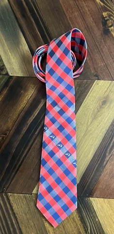 NFL NEW ENGLAND PATRIOTS PLAID LOGO CLASSIC NECK TIE EUC Cover