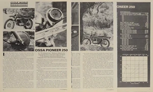1972 OSSA pioneer 250 5pg Motorcycle Test Article - Picture 1 of 1