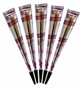 5x Golecha Henna Kegel rotbraun für Mehndi Tattoo 100g - Bild 1 von 11