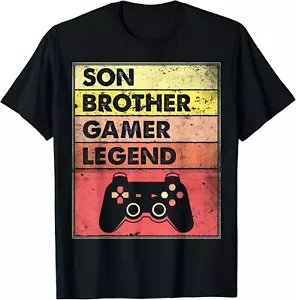Gaming Gifts For Teenage Boys 8-16 Year Old Vintage Gamer Gift Unisex T-Shirt - Picture 1 of 3