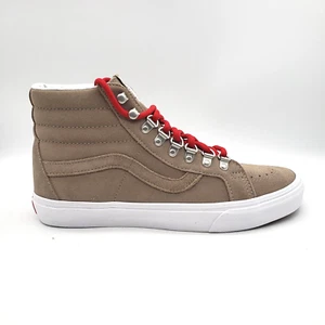 Sneakers VANS Sk8 Hi Hi Hiker scamosciate marroni con lacci rossi (uomo taglia 9,5, donna 11) - Foto 1 di 11