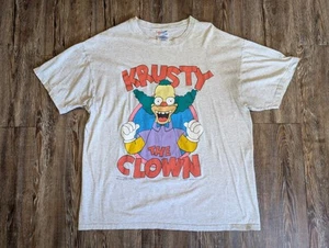 Rare Vintage The Simpsons Krusty The Clown 1997 T Shirt 90s White - Picture 1 of 8