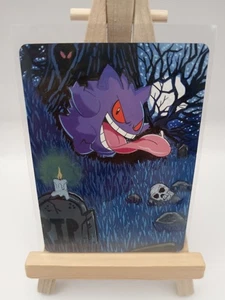 RARE 1 Of 1 Original Pokémon Custom Gengar Hand Painted Pokémon Card Signed Art - Foto 1 di 7