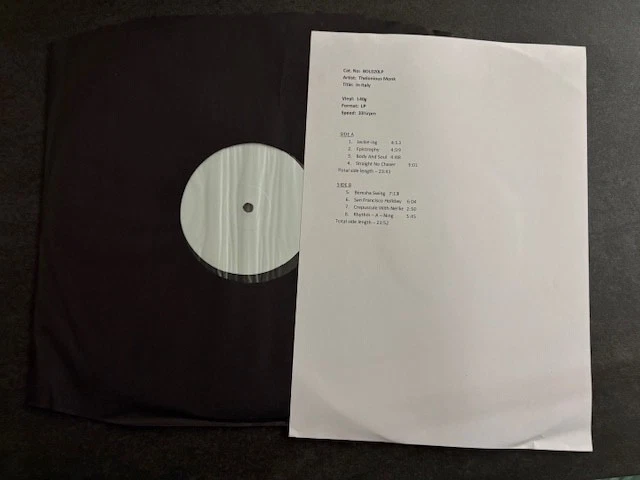 Thelonious Monk - In Italy - Test Pressing- Vinyl - LP - Image 1 of 1
