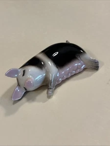 Vintage Hagen Renaker Porzellan Stillschwein Japan 3" Schweinchen Oinkers schlafen - Bild 1 von 11