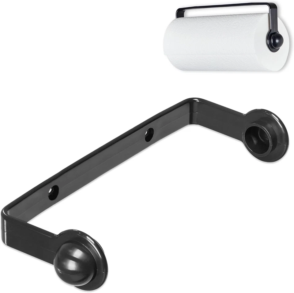 Toallero de papel Spectrum para debajo del gabinete - Soporte de pared colgante negro  Foto 1 de 4