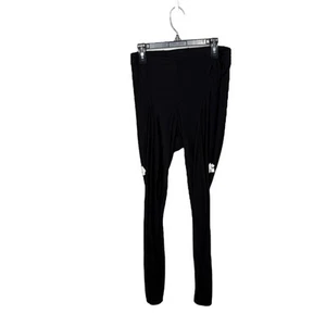 Descente Black Base Layer Activewear Pant Leggings Ankle zippers Size Large - Picture 1 of 6