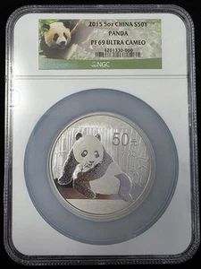 2015 China Silver Panda 5-Ounce Proof S50Y - NGC PF69 Ultra Cameo  - Picture 1 of 2