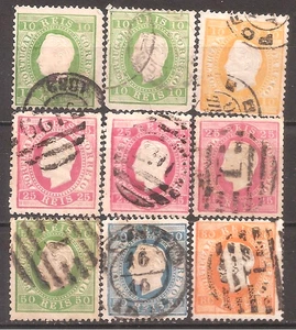 Portugal Sc# 37-44 Used 1870-84 Cat Val $175 gtc8 - Picture 1 of 1
