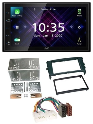 JVC DAB 2DIN MP3 Bluetooth USB Autoradio für Toyota Auris 07-12 schwarz - Bild 1 von 4