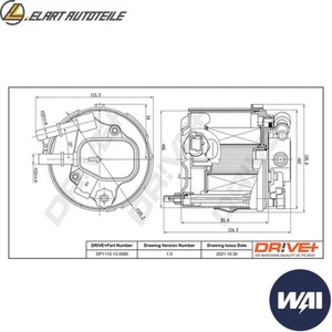 FILTRO COMBUSTIBLE DP1110.13.0080 FORD FOCUS/II/Torneo/C-MAX/Van FIESTA/VI - Imagen 1 de 6