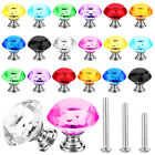 Haishell 20 Pcs 30mm Colorful Crystal Door Knobs Glass Drawer Knobs For Cabinet