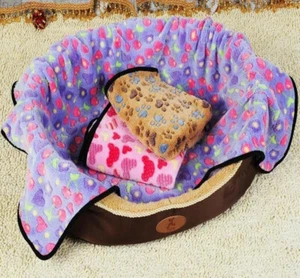 Suave Cálido Lanza Hermoso Diseño Pata Estampado Mascota Manta Perro Gato Estera Cachorro Sofá cama - Imagen 1 de 29