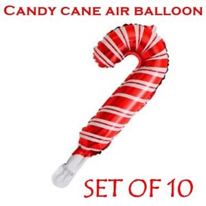 Candy Cane Christmas Balloon Candy Cane Shaped Air Balloon 16inch PACK OF 10