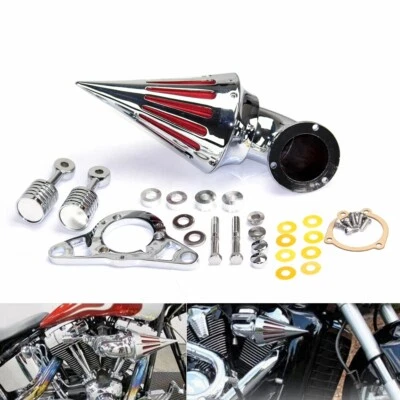 Kit de filtro de aire con espiga para Harley Dyna Softail Electra Glide Street Glide Foto 1 de 4