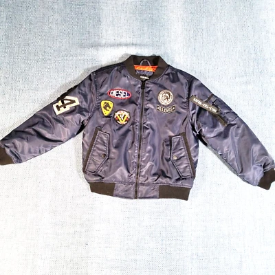 Diesel Black Patch Bomber Jacket Toddler Boys 7 - Image 1 of 4