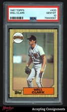 1987 Topps #420 Will Clark SAN FRANCISCO GIANTS RC ROOKIE PSA 10 GEM MINT
