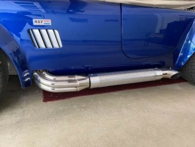 Chrome Sidepipe Heat Shields Shelby Cobra 427 Replica Kit Car Side Pipes F5 - Image 1 of 4