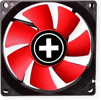 Xilence XPF80.R 80mm Gehäuselüfter, 3PIN, rot/schwarz - Bild 1 von 4