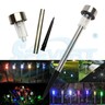 Outdoor Stainless Steel LED Solar Spike Light Garden Yard Landscape Lawn Path 