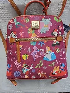 New Disney Dooney and Bourke Holiday Presents Christmas Backpack Purse Zip Bag - Picture 1 of 6
