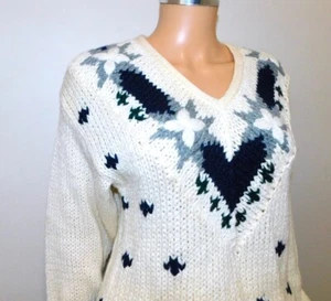 Vintage 80er Jahre Handstrick Pullover von Currants - Gr. S - Bild 1 von 10