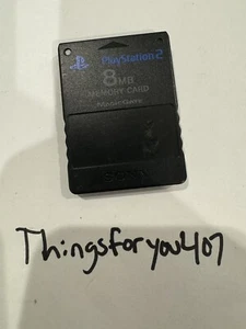 Black Sony Playstation 2 PS2 Original OEM MagicGate 8mb Memory Card Authentic PS - Picture 1 of 1