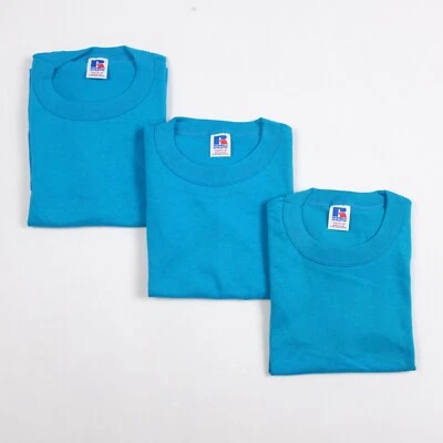 Lote de 3 camisetas deportivas Russell Athletic juveniles M azules eléctricas vintage años 80 Foto 1 de 4