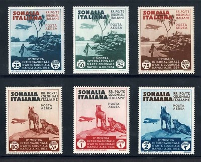 Italia Colonias 1934 Somalia PA Conjunto Colonial Nunca Usado Foto 1 de 2