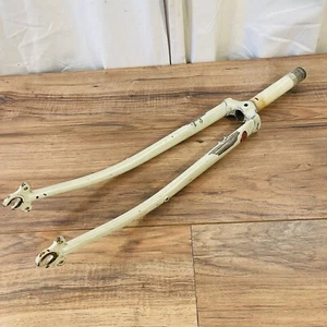 Vintage 27" Tange Road Touring Fork 133mm 1-Inch 1” Threaded White - Picture 1 of 13