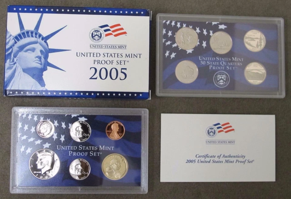 2005 U.S. Proof Set * 11 Coins * With Original Box & COA * - Image 1 of 1