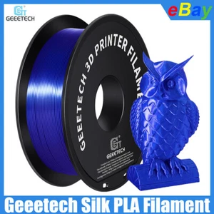 GEEETECH Silk PLA 3D Printer Filament 1.75mm 1KG Glossy Silk Royal Blue Filament - Picture 1 of 8
