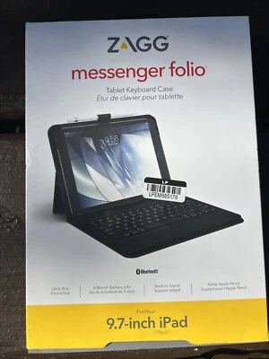 ZAGG Messenger Folio Case and Bluetooth Keyboard for Apple iPad 9.7 Inch - Image 1 of 2