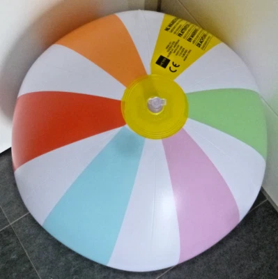 Seltener großer bunt gestreifter WASSERBALL, D = 66cm / 26" flach - Bild 1 von 4