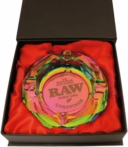 RAW Kristallglas Aschenbecher Mehrfarbig Rainbow Edition RAW Präsentation Geschenkbox - Bild 1 von 3