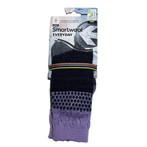 Nuevos calcetines Smartwool para mujer talla M púrpura tejido con cable cojín completo todos los días - Imagen 1 de 6